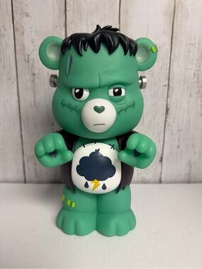 Care Bears x Universal Monsters Grumpy Bear Frankenstein Figural Coin Bank NWT